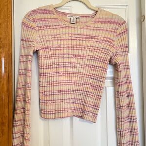 Pink Striped Women's Top
